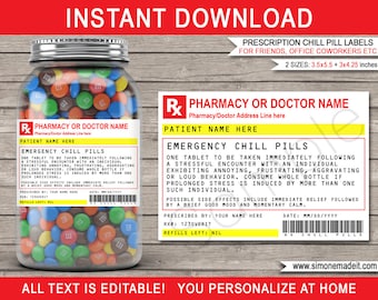 Chill products Etsy picture regarding Chill Pill Printable Label named Chill products Etsy